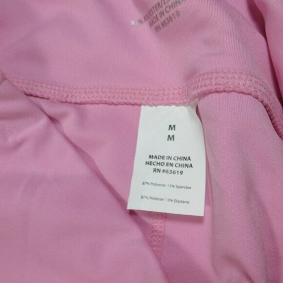 bebe sport womens solid pink wicking 4way stretch biker shorts M NWT - Picture 5 of 5